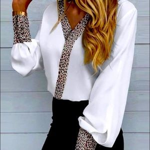 Retro baggy Animal print top